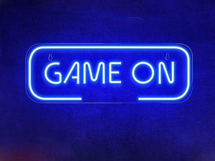 The Kavaas Game On Neon Sign is the perfect addition to any gaming den or entertainment room.