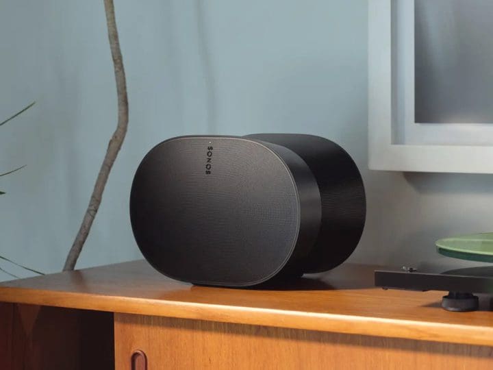 The Sonos Era 300 Wireless Bookshelf Speakers deliver a stunningly detailed and balanced sound, with Dolby Atmos providing an expansive soundstage.